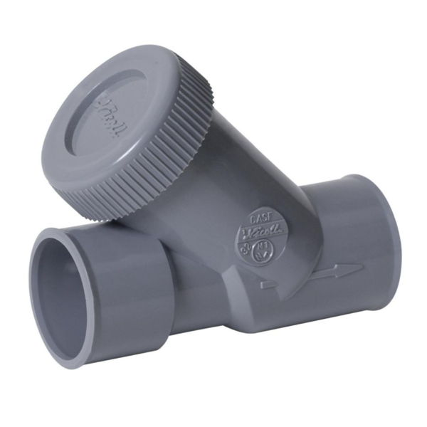 Clapet anti-retour Nicoll pour évacuation des eaux usées - Diamètre 50 mm - Angle 45° - PVC - Gris