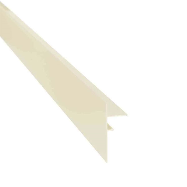Profilé de finition latéral clipsable pour terrasse sur plots - Haut. 140,00 mm - Long. 2,40 m - Blanc perlé