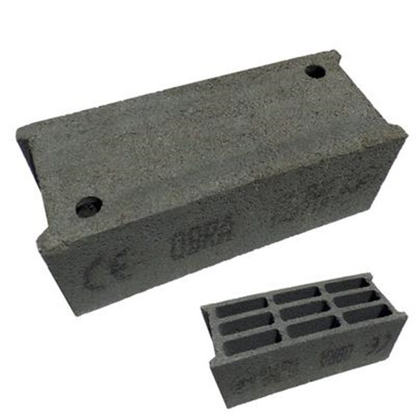 Bloc béton creux retourné 500 x 200 x 200 mm - B60 - 4 parois 9 trous CE NF