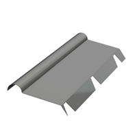 Demi-faîtière à boudin crantée pour finition des couvertures métalliques - longueur 2,10 M - RAL 7016 Gris anthracite