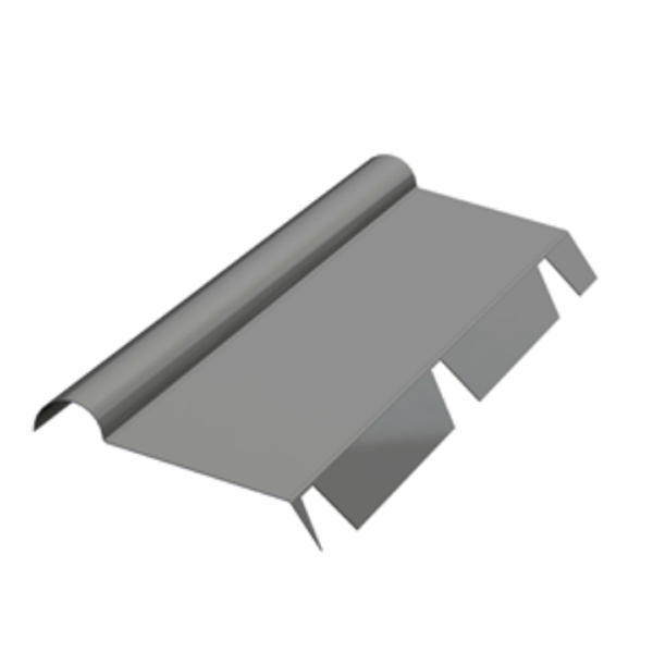 Demi-faîtière à boudin crantée pour finition des couvertures métalliques - longueur 2,10 M - RAL 7016 Gris anthracite