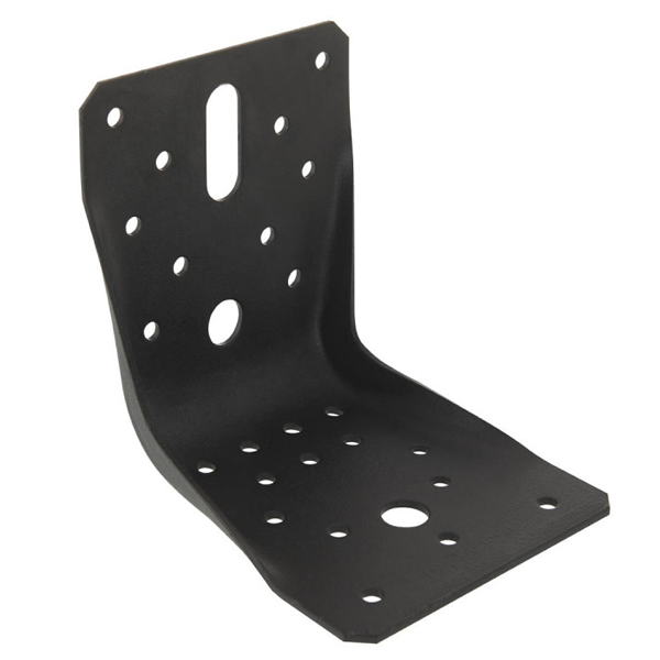 Equerre de structure pour charpentes bois - ABR100PB finition noire - 100x100x90 mm épaisseur 2 mm