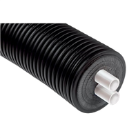 Tube pré-isolé Double Sanitaire PER-a ⌀ 40 x 5,5 mm + ⌀ 25 x 3,5 mm - Gaine ⌀ 160 mm - Longueur 100 m