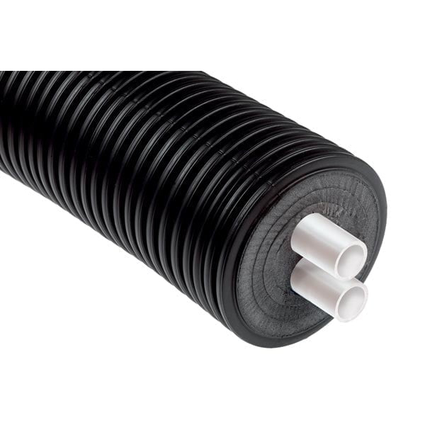 Tube pré-isolé Double Sanitaire PER-a ⌀ 40 x 5,5 mm + ⌀ 25 x 3,5 mm - Gaine ⌀ 160 mm - Longueur 100 m