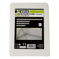 Bâche de protection imperméable pour chantier - Bâche transparente - 5,00 M x 4,00 M - 20,00 M²