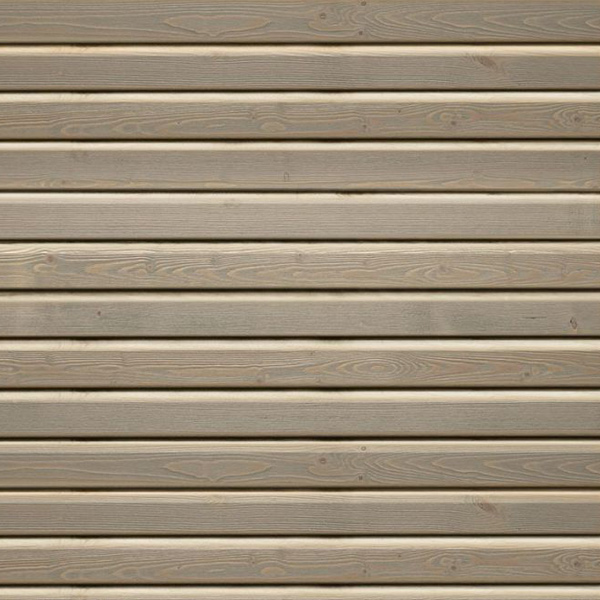 Bardage bois peint en Sapin du Nord de classe 3.1 - Protect Silverwood - Profil Oscillo XXL - 26,00 MM x 122,00 MM - Long. 4,45 M - Coloris Cendre