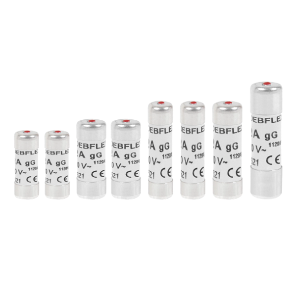 Fusibles céramique avec voyant NF - Diamètre 8.3 à 10.3 mm - Longueur 23 à 38 mm - Lot de 8