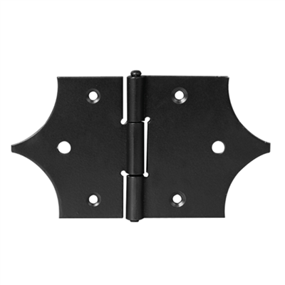 Charnière décorative percée à visser CQFD - L70 x l70 x H80 mm - acier noir