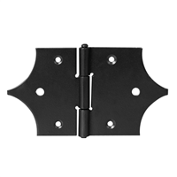 Charnière décorative percée à visser CQFD - L70 x l70 x H80 mm - acier noir