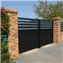 Portail aluminium sur mesure Pictor CT 123 - Battant ou coulissant - Barreaudage horizontal 80 x 20 mm
