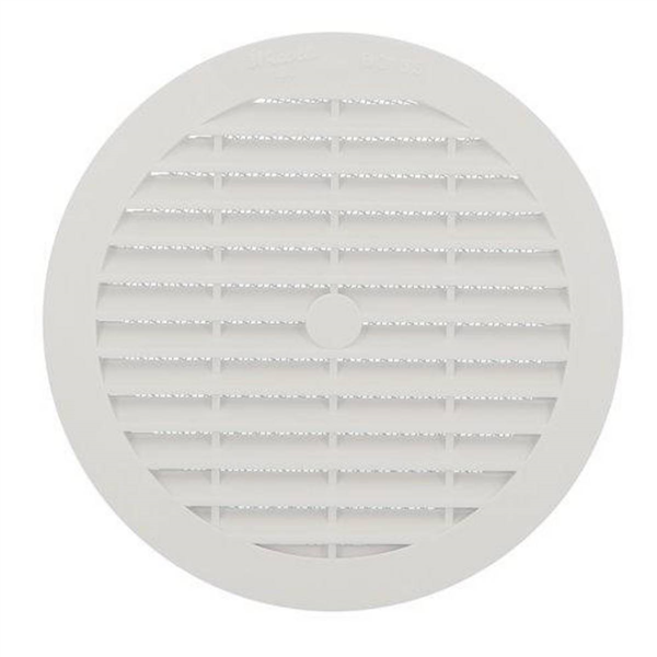 Grille de ventilation pour tuyau fibre ciment - avec moustiquaire - Blanc - ø ext. 135 mm
