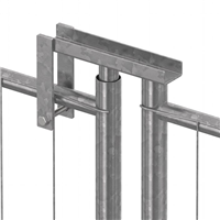 Gond de charnière pour portail et portillon de chantier - Longueur 230 mm - Heras