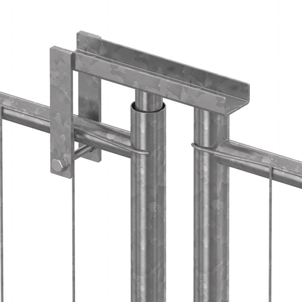 Gond de charnière pour portail et portillon de chantier - Longueur 230 mm - Heras