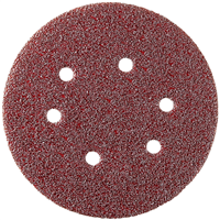 Disque auto agrippant ponçage à sec métaux/bois durs grain 120 - Sidamo - Ø 150 mm perforé de 6 trous - Lot de 5