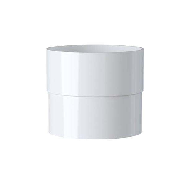 Manchon mâle-femelle MEP 80M pour tuyau de descente de gouttière de 80 mm  - PVC Blanc