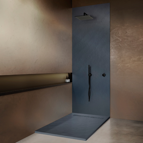 Panneau mural étanche pour salle de bain - Noir - Recoupable - 250 x 100 cm - ép. 0,6 cm