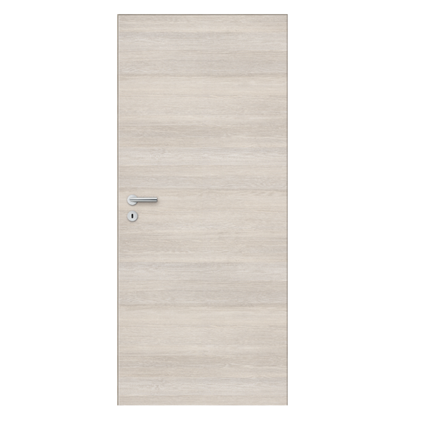 Porte aspect bois à veinage horizontal - Verso Crema - Main gauche - 203.6 CM x 83 CM - Crème