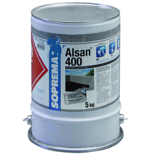 Étanchéité liquide sous protection lourde - ALSAN 400 Soprema - seau de 5 kg