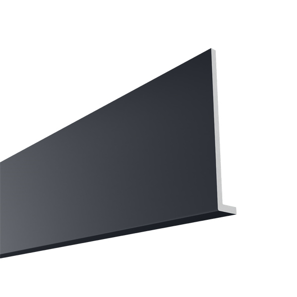 Planche de rive PVC Rivecel L9 à profil carré - Anthracite - Haut. 400,00 MM - ép. 9,00 MM - Long. 5,00 M