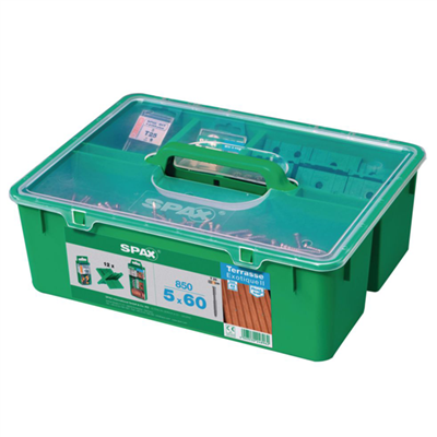 Kit de fixation pour terrasse bois exotique de 25/28 m² - vis Inox A2 Ø5 x 60 mm