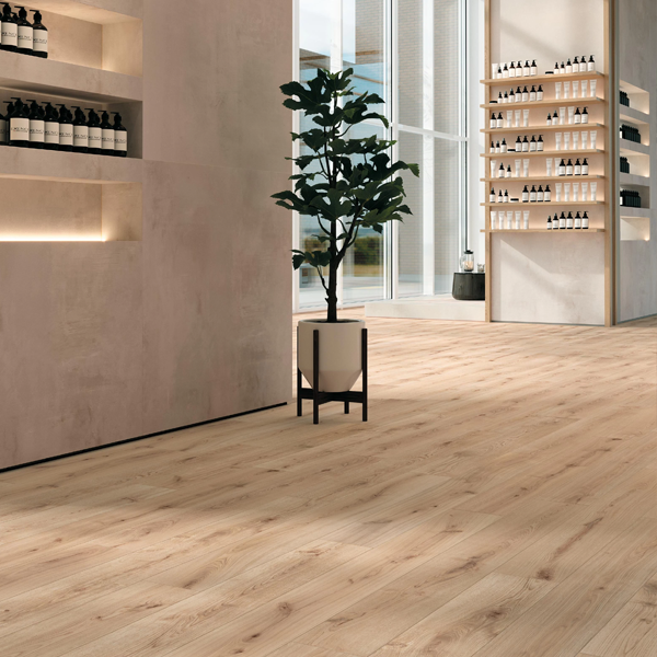 Carrelage intérieur en grès cérame rectifié effet bois Exence - 120,0 CM x 20,0 CM - ép. 9,00 MM - Vanilla