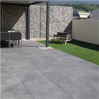 Carrelage sol extérieur effet béton - Ciment Grip - Anthracite - 45,5 cm x 45,5 cm - Ép.8 mm