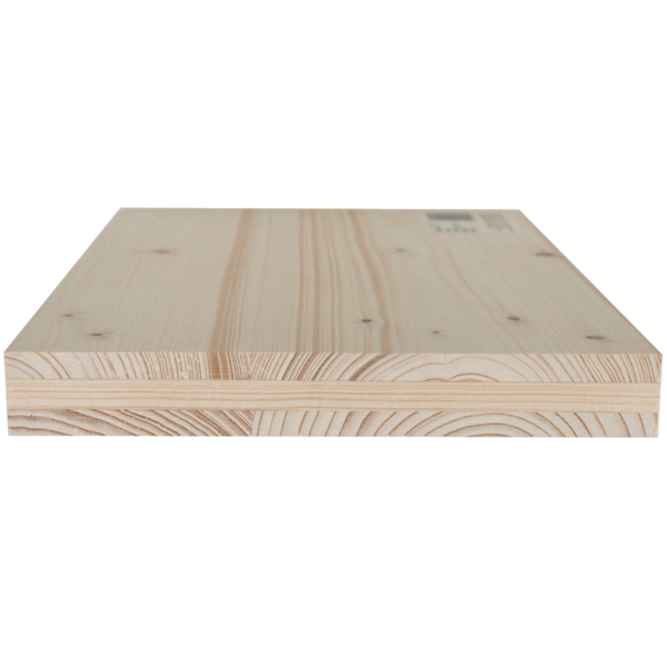 Panneau à 3 plis en bois massif -  épicéa B/C+ - 2500 MM x 1025 MM - ép. 22,0 MM