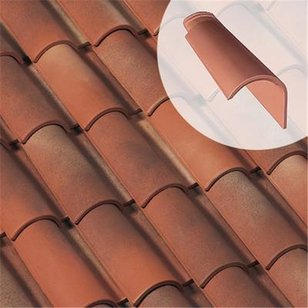 Tuile de rive à rabat droite en terre cuite - Galléane 12 - Rouge Occitan