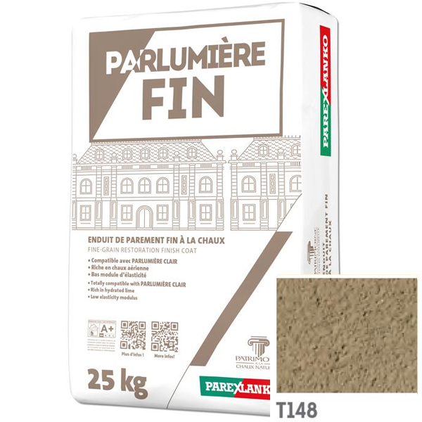 Enduit de parement à la chaux à grain fin Parexlanko Parlumière - Teinte T148 - Sac de 25 KG
