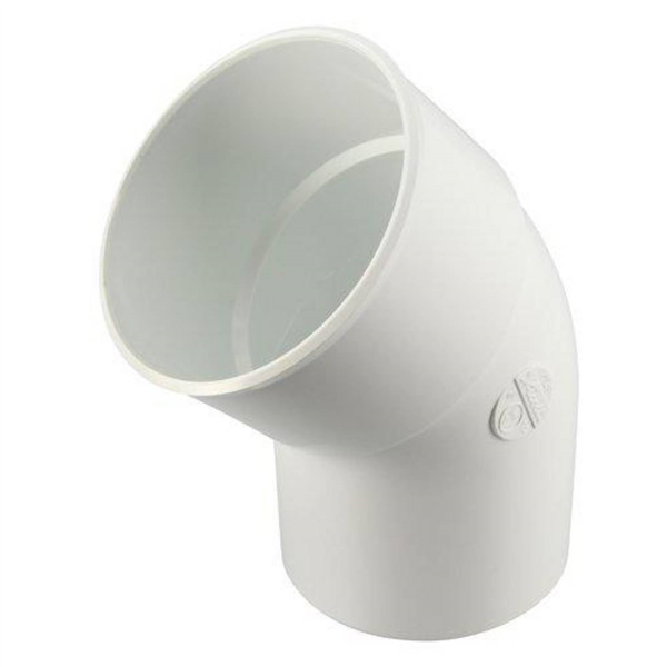 COUDE SIMPLE MF 45' D.100 BLANC