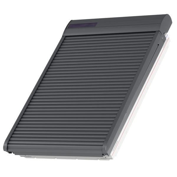 Volet roulant solaire SSL pour fenêtre de toit Velux MK04 - 78,0 CM x 98,0 CM - Gris anthracite