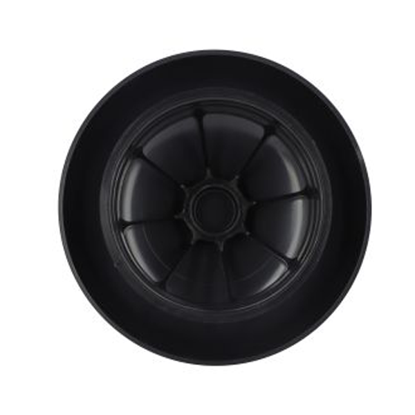 Chapeau de ventilation rond Nicoll - Diamètre 204 mm - Sortie 125 mm - Sans moustiquaire - PVC anti-UV - Gris anthracite