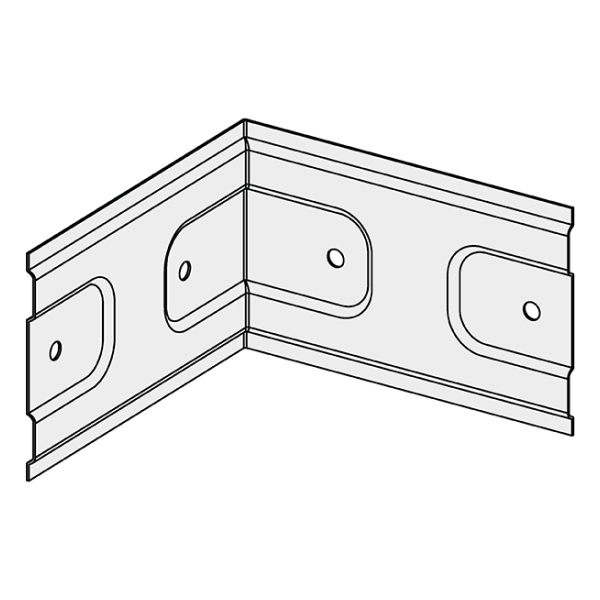 Embout mural faux plafond AC231 pour Profils Longue Portée (PLP) 85,00 MM - 50 pièces