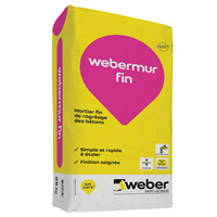Mortier fin de ragréage des bétons Weber Mur Fin