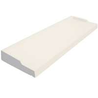 Appui de fenêtre monobloc en béton blanc AR35 avec rejingots latéraux - profondeur 35 CM - longueur 0,70 M