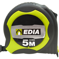 Mètre à ruban 5 m x 28mm Edia marquage double face