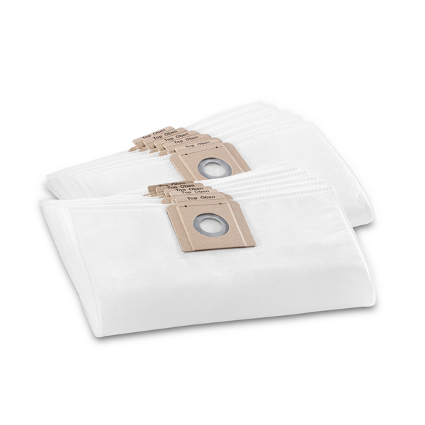 Sac aspiration filtrant 3 couches indéchirable en papier toison classe M Karcher - Lot de 10 sacs