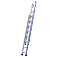 Échelle coulisse à main avec crochets - Platinium Tubesca - Hauteur d'accès 3,87 mètres