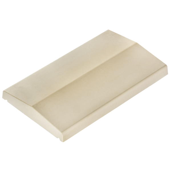 Chapeau de mur lisse à 2 pente en béton - Fabemi - 50,0 cm x 30,0 cm - ép. 5,70 cm - Beige