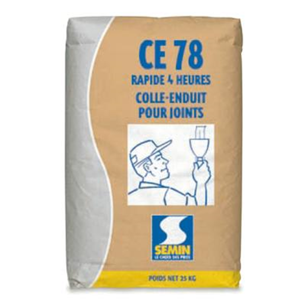 Enduit à joints à prise rapide 4h pour plaques de plâtre - CE 78 Rapide - sac de 25 KG