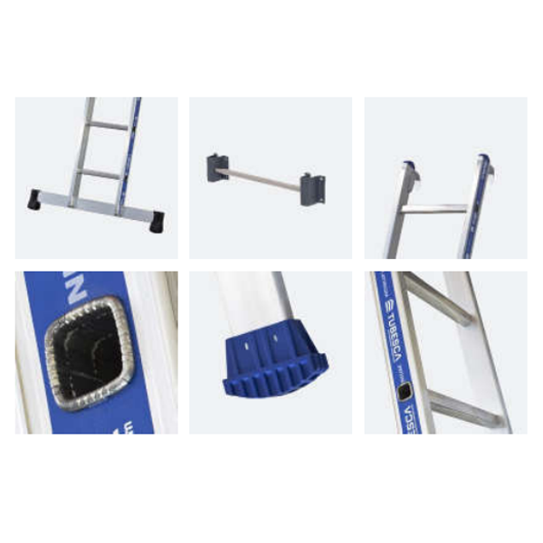 Échelle simple droite - Platinium Tubesca - Hauteur déployée 2,97 m - Aluminium