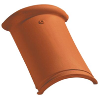 Tuile faîtière/arêtier à bourrelet à emboîtement (707) - Rouge