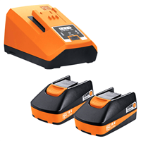 Set de démarrage Fein 2 batterie lithium-ion 3 Ah et chargeur rapide ALG80