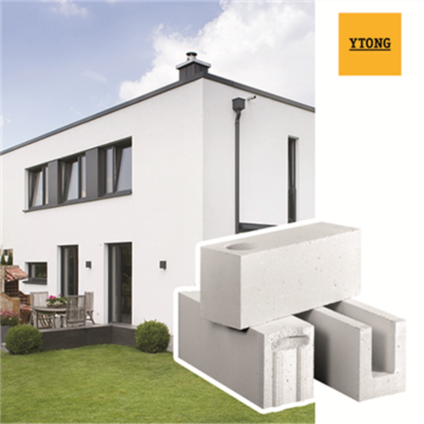 Bloc béton cellulaire à emboîtement avec poignées - Ytong Energie 20 TPE - R = 2,22 m².K/W - 625,0 MM x 250,00 MM - ép. 200,00 MM