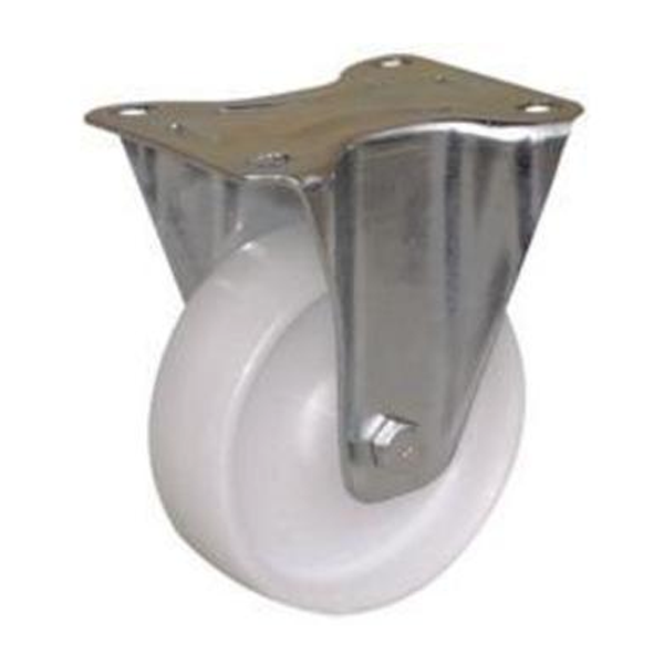Roulette sur platine fixe polypropylène blanche diamètre 50 mm 23015 PRODIF-SOMEC 023015