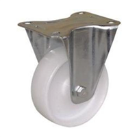 Roulette sur platine fixe polypropylène blanche diamètre 50 mm