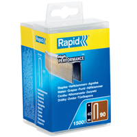 Agrafe étroite n°90 Rapid pour agrafeuse pneumatique PBS151 - acier galvanisé - longueur 40 mm - boîte de 1500