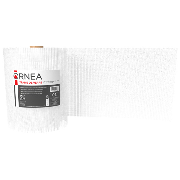 Toile de verre pour enduit de façade Ornea - maille 10 x 10 mm - Rouleau de 0,33 M x 50,00 M