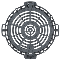 Regard eau pluviale avec grille en fonte D400 Rondo PMR - articulé et verrouillé - ∅850 mm passage utile ∅600 mm
