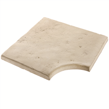 Margelle d'angle CASTELLANE pierre reconstituée R15 - Lubéron - 49 CMx49 CM Ép.33 MM